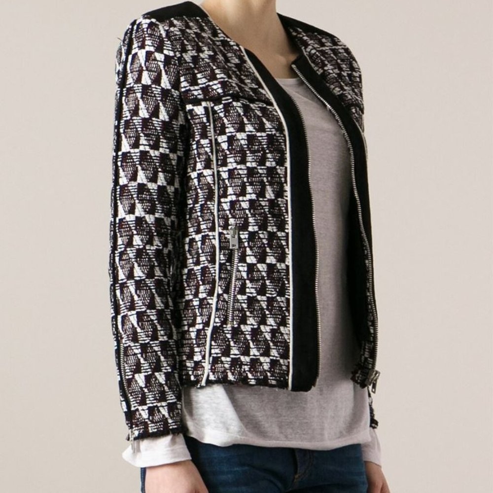 IRO Kamber Suede-Trimmed Jacket FR 40
